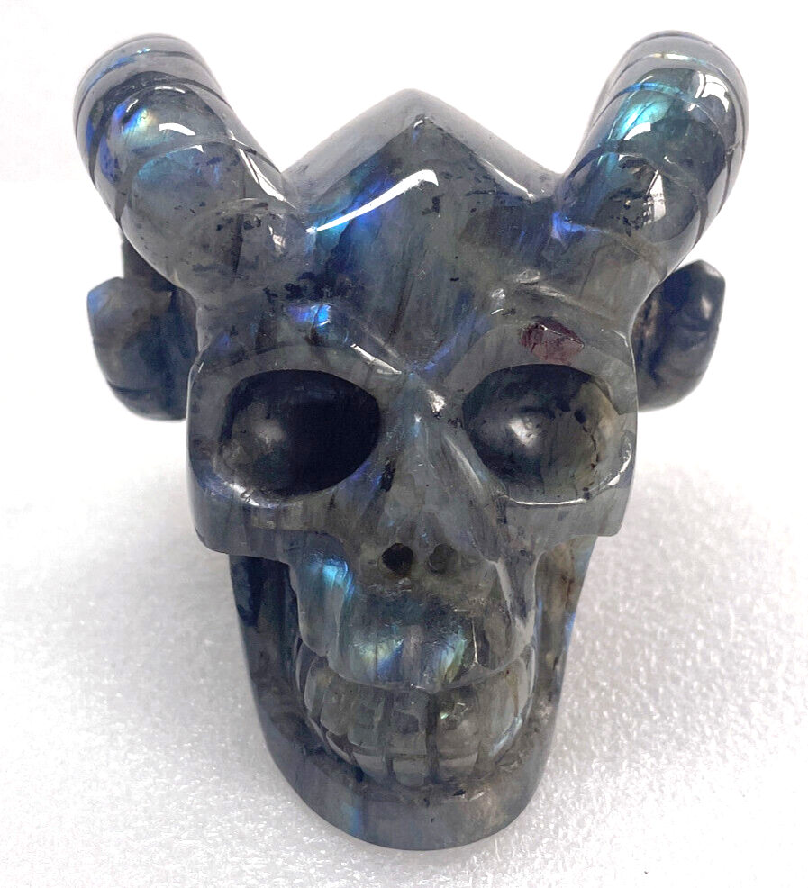 3.5'' Labradorite Carved Crystal Skull, Realistic - Skulls Gemstone & Crystal