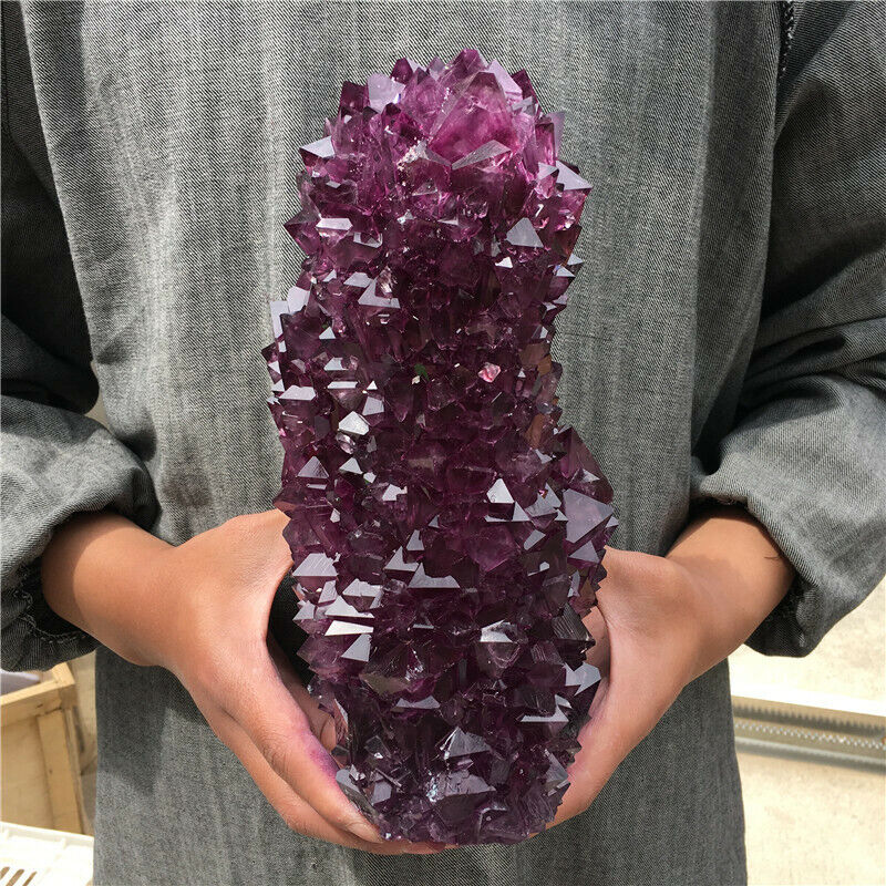 5.7-6.6LB Rare Purple Alunite Crystal Mineral Specimen Point Reiki Healing