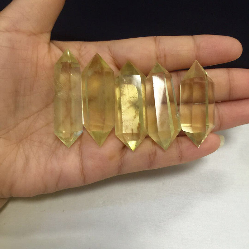 3X Natural Citrine Melting Stone Quartz Crystal Point Wand Healing Reiki Obelisk