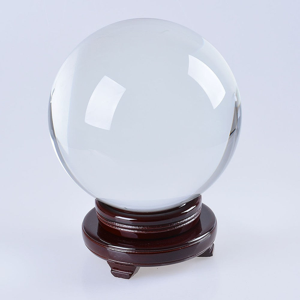 200mm Huge Clear Crystal Ball Large Sphere Free Stand Venue Decoration