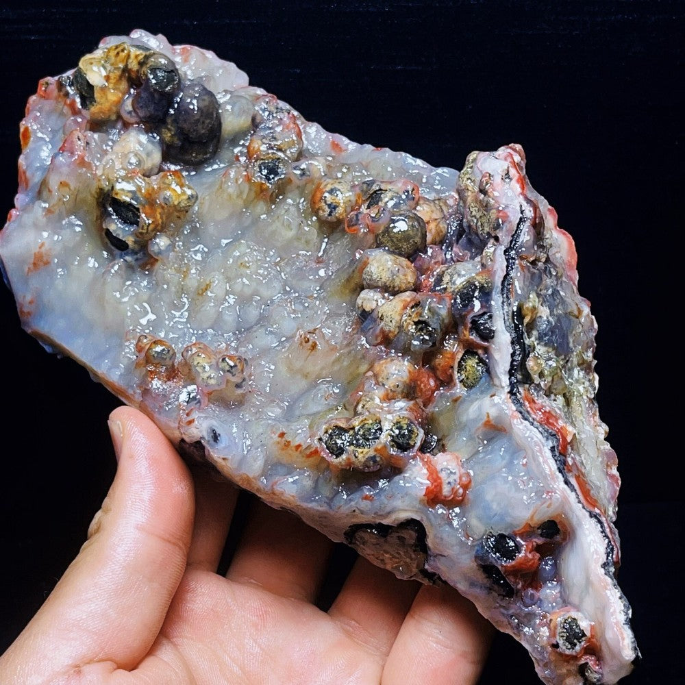 838G Natural Gobi Agate Eyes Agate Crystal Stone Healing