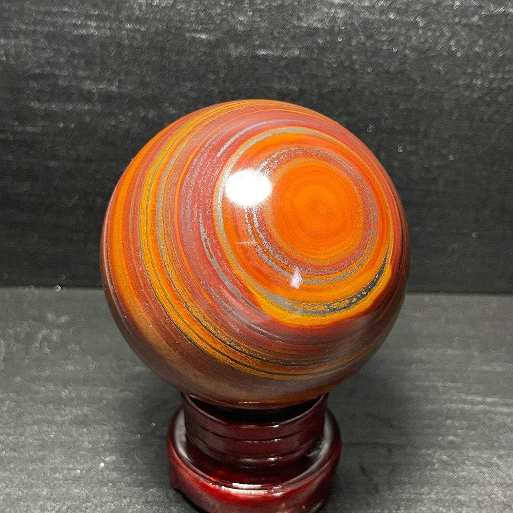 994G Natural Tiger Eye Stone Agate Sphere Ball Crystal Stone Healing