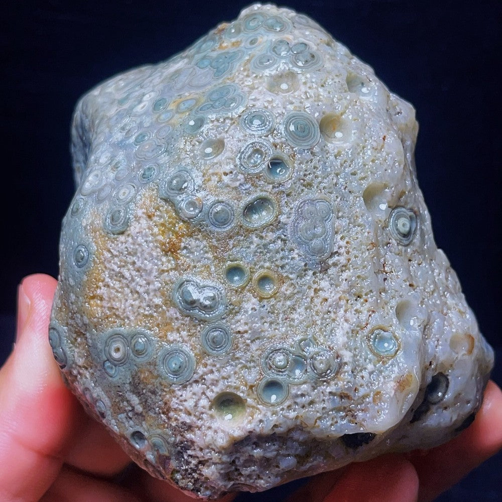 582G Natural Gobi Agate Eyes Agate Crystal Stone Healing