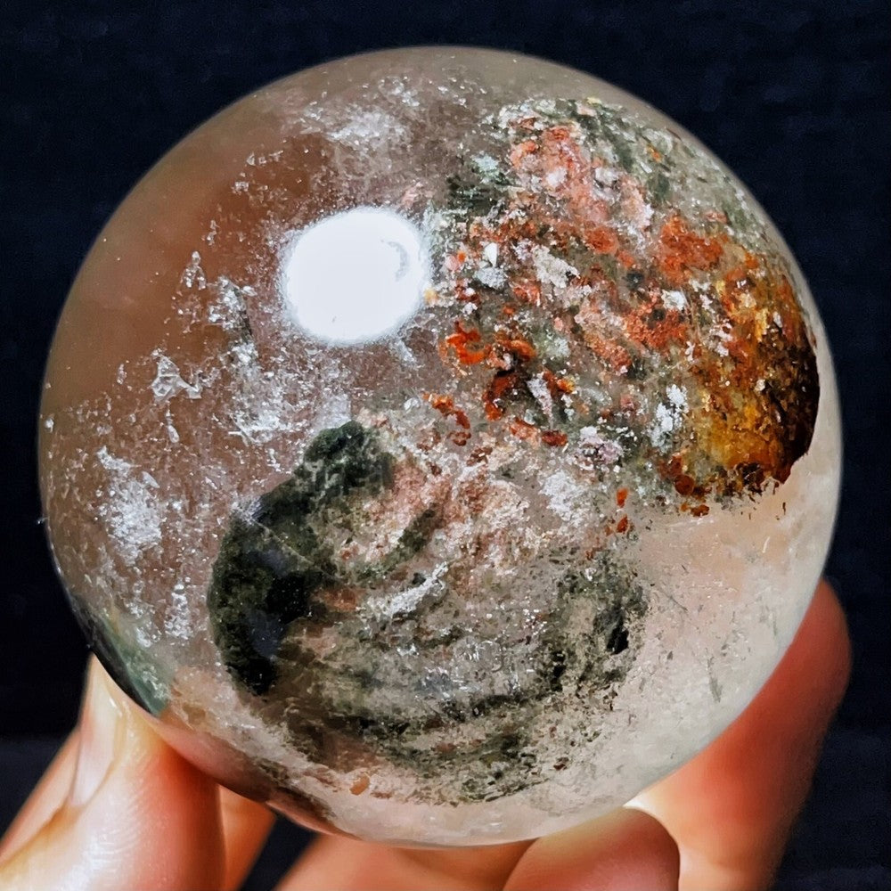 449G Natural Gobi Agate Eyes Agate Crystal Stone Phantom/Garden Quartz