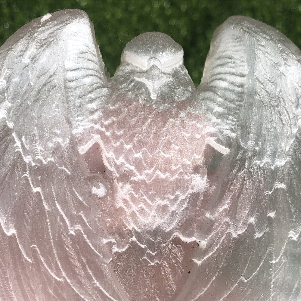 4" Natural Selenite Eagle Animal Carving Quartz Reiki Crystal Healing 1pc