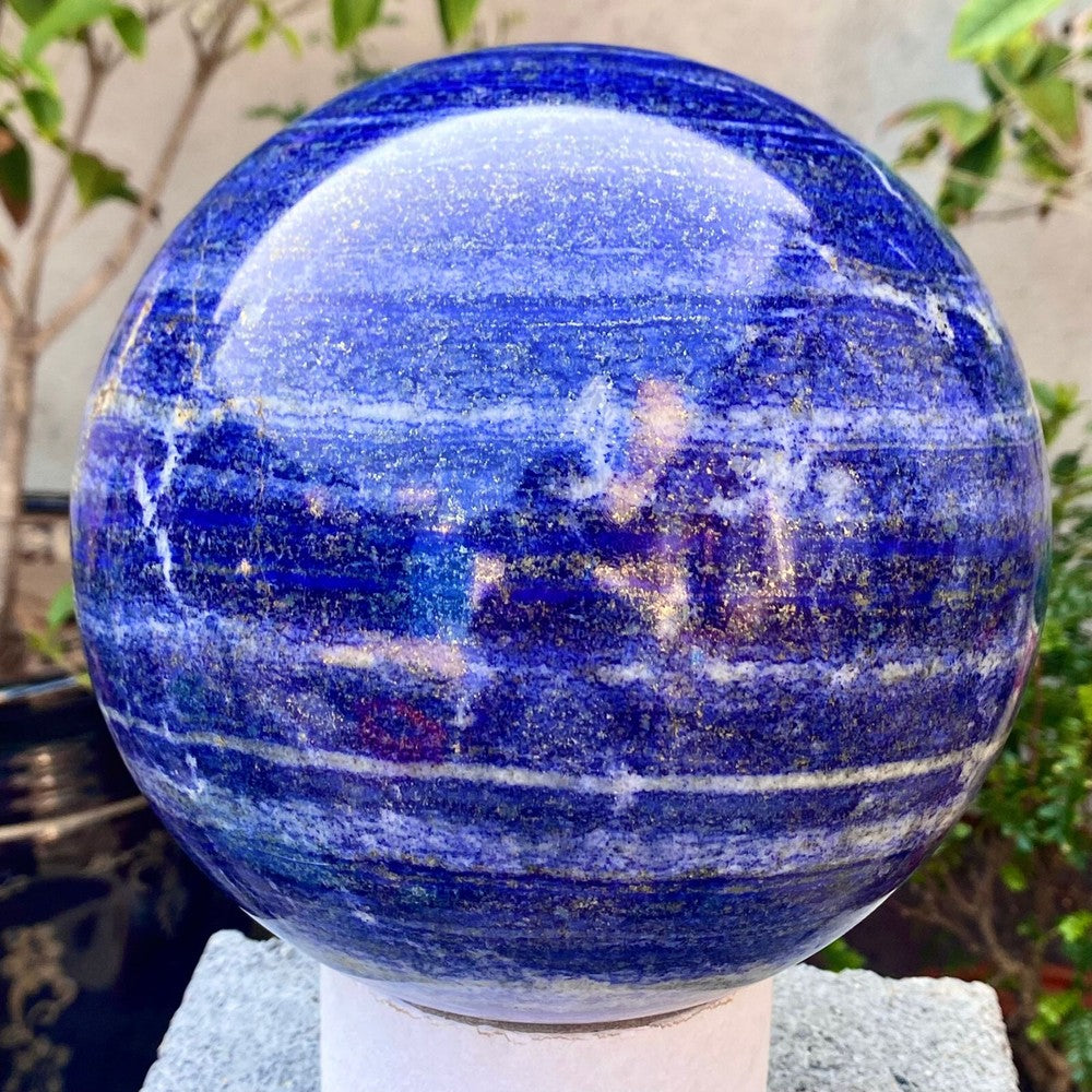16.5LB Natural Lapis lazuli jasper Quartz Sphere Crystal Ball Reiki Healing.