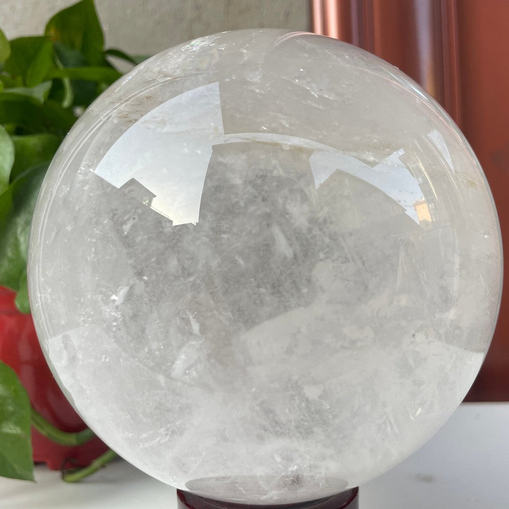 3440g Natural White Clear Crystal Ball Quartz Gemstone Sphere Reiki Healing