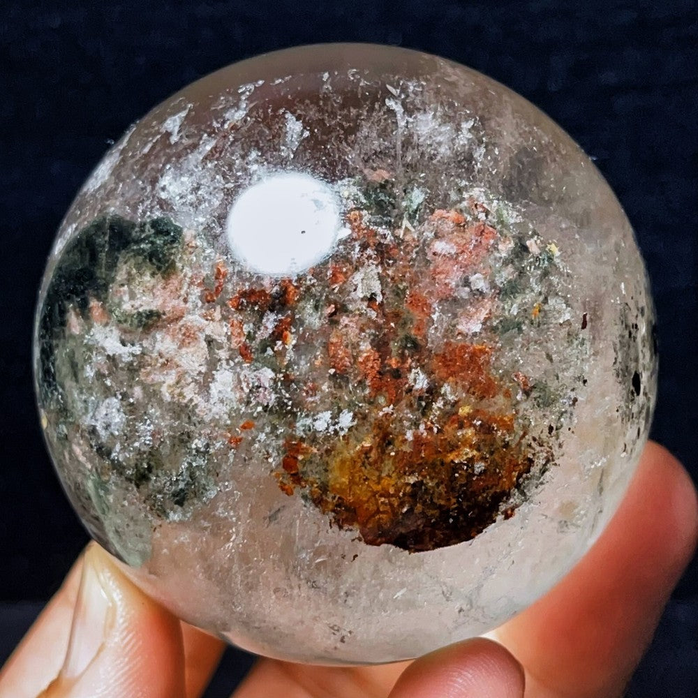 449G Natural Gobi Agate Eyes Agate Crystal Stone Phantom/Garden Quartz