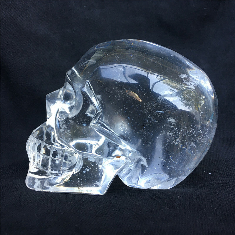 1.98LB Clear Melting stone quartz Skull Hand Carved Crystal Healing