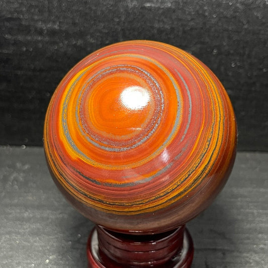 Boule d'agate naturelle œil de tigre 994 g, pierre de cristal de guérison