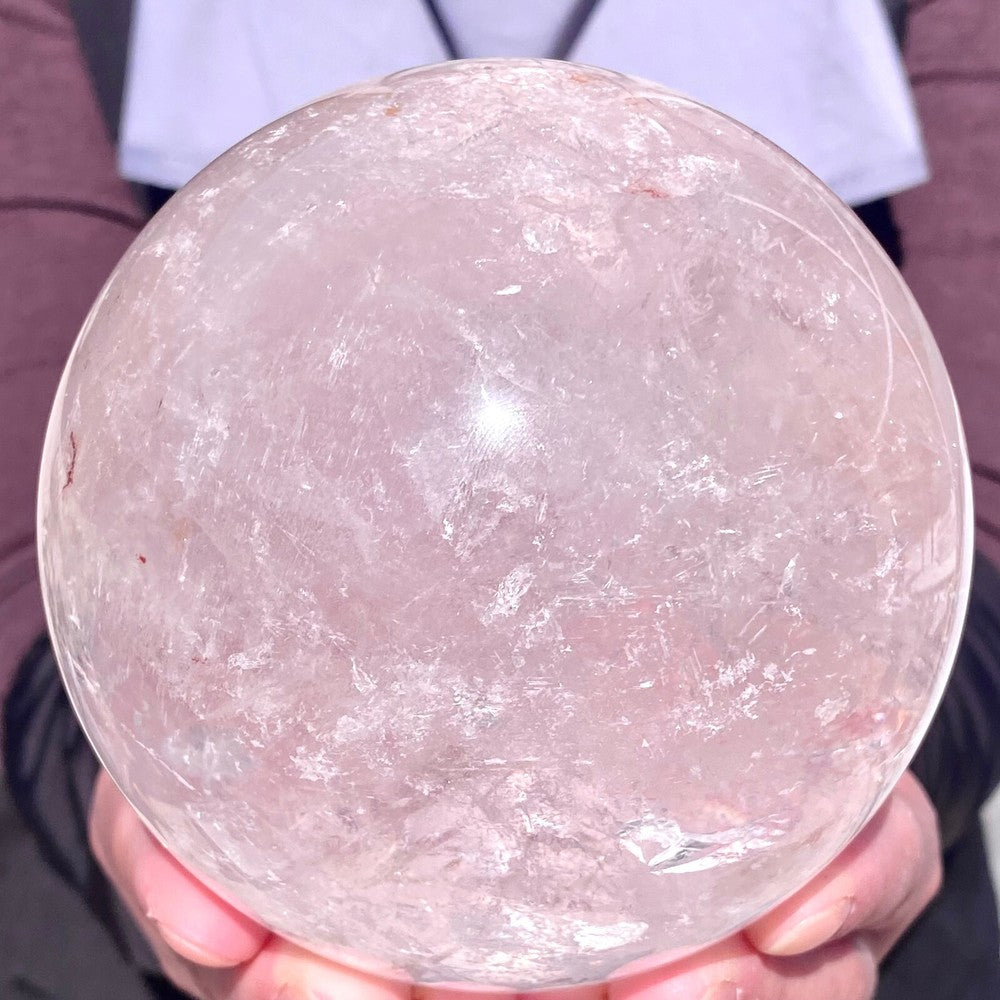 Boule de cristal de quartz blanc naturel transparent de 4,26 lb, pour la guérison et la méditation
