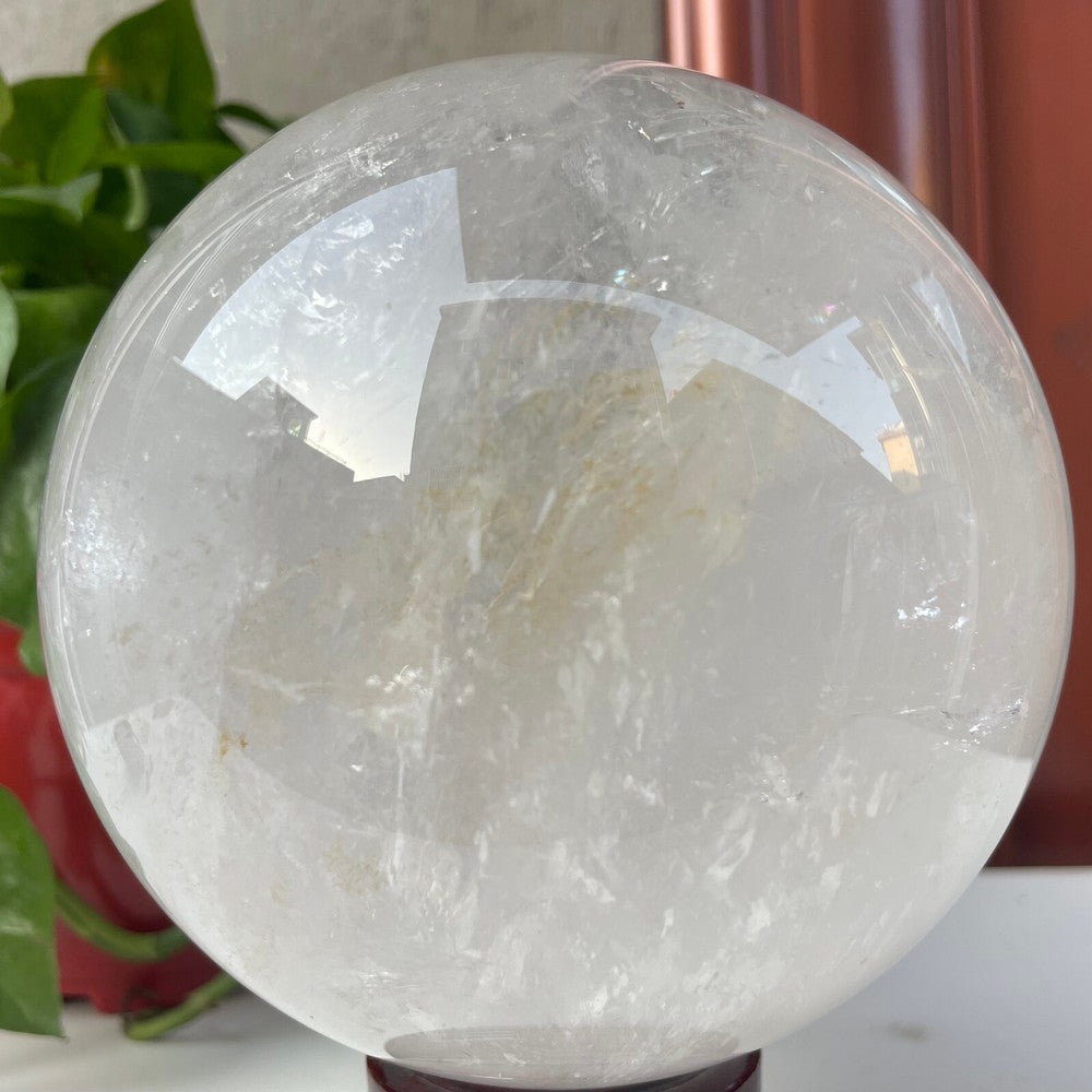 3440g Natural White Clear Crystal Ball Quartz Gemstone Sphere Reiki Healing