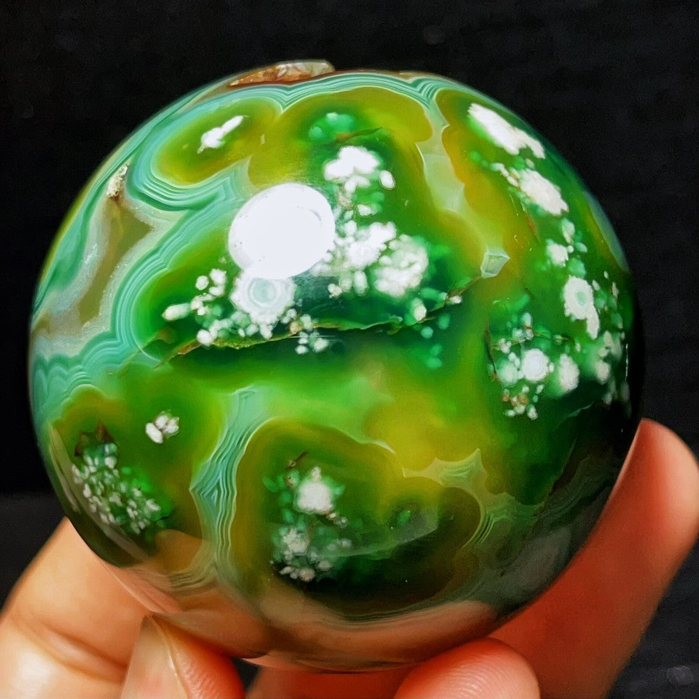 Natural Gobi Agate Eyes Agate Sphere Ball Crystal Stone Madagascar