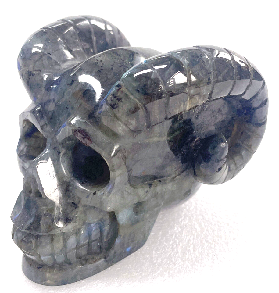 3.5'' Labradorite Carved Crystal Skull, Realistic - Skulls Gemstone & Crystal