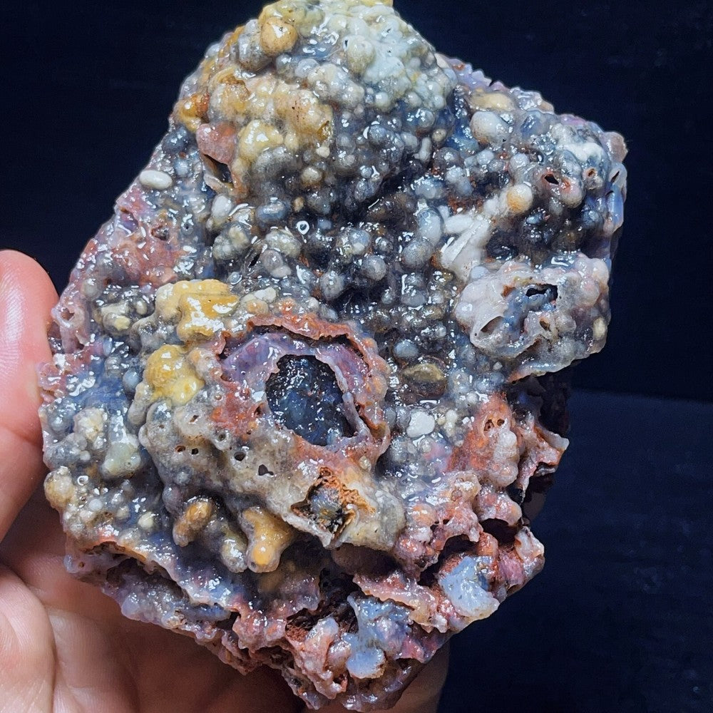 428G Natural Gobi Agate Eyes Agate Crystal Stone Healing