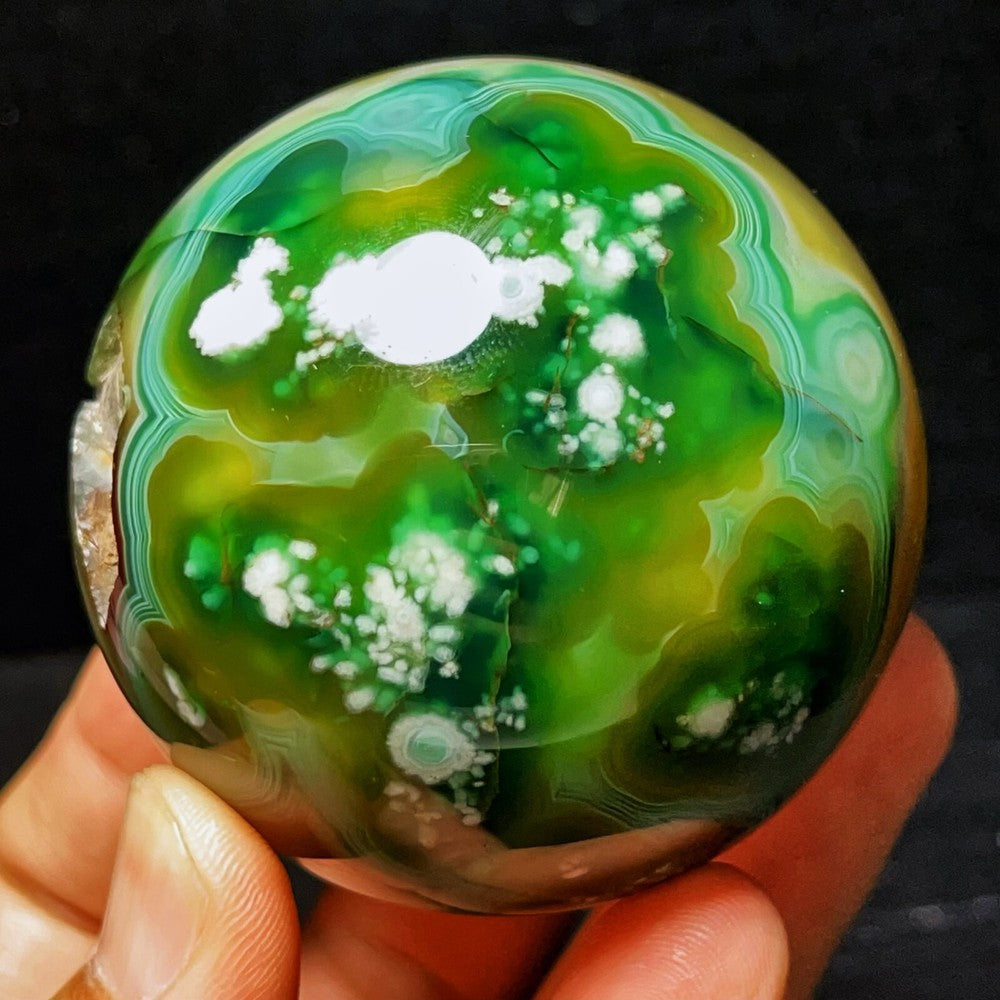 Natural Gobi Agate Eyes Agate Sphere Ball Crystal Stone Madagascar