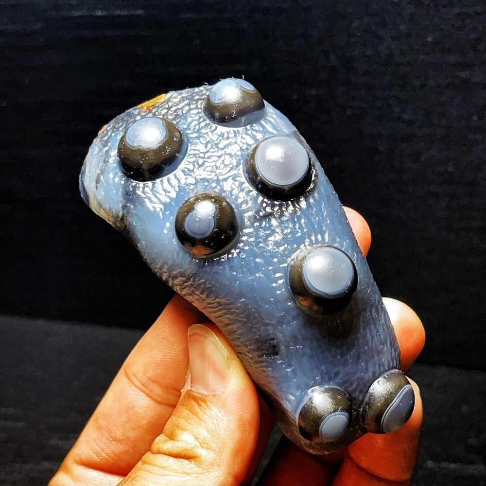 Agate Gobi naturelle, pierre de cristal d'agate aux yeux de Madagascar