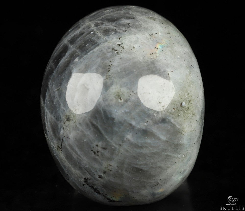 3.5" Labradorite Hand Carved Crystal Skull, Realistic, Crystal Healing