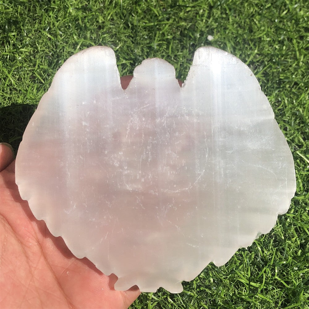 4" Natural Selenite Eagle Animal Carving Quartz Reiki Crystal Healing 1pc