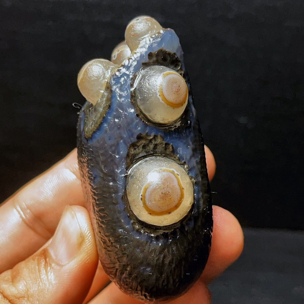 197G Natural Gobi Agate Eyes Agate Crystal Stone Madagascar