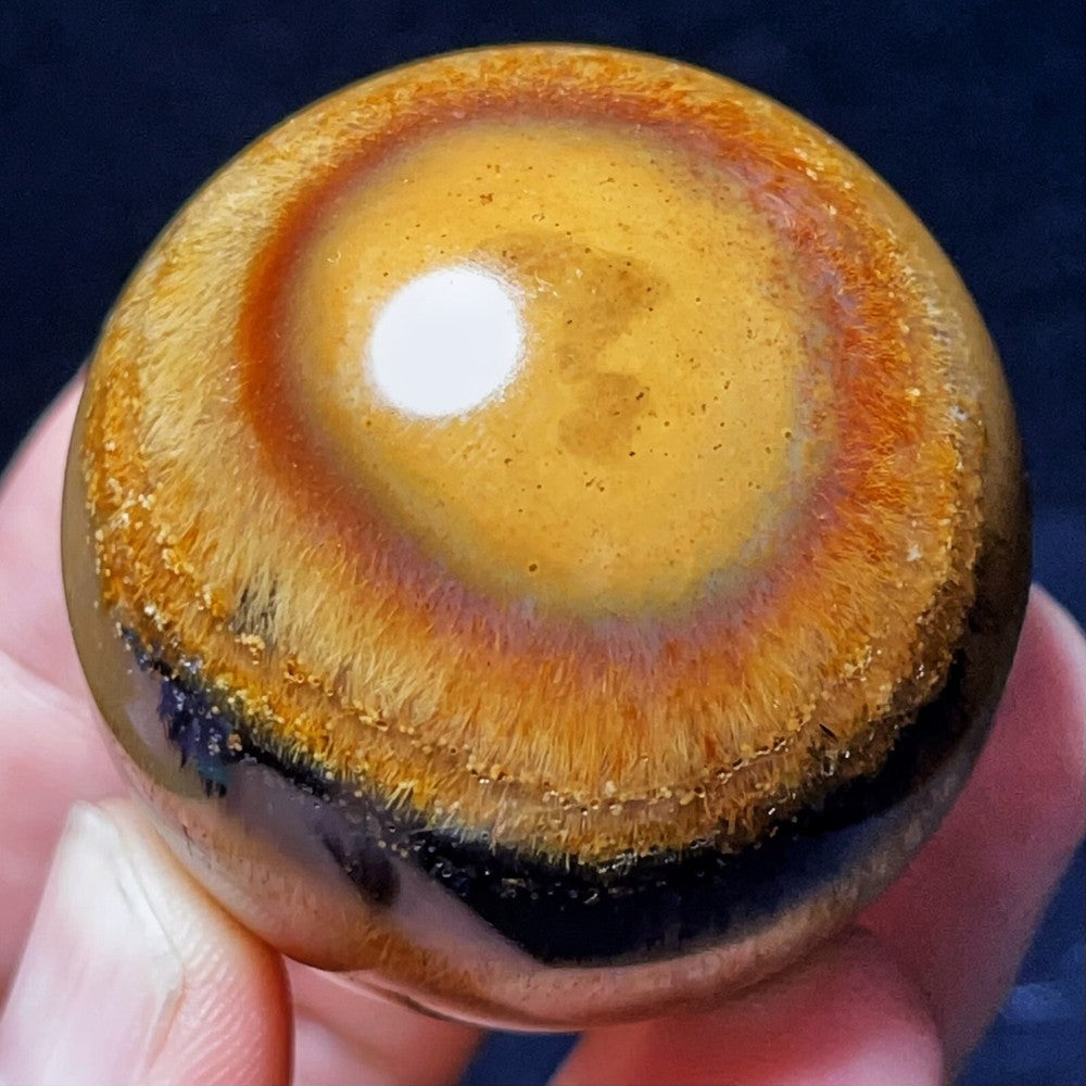 Natural Polished Golden Hair Rutilated Quartz Phantom Crystal Sphere ball Healing