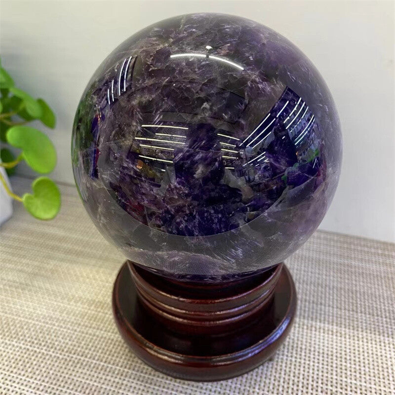 105mm Natural dream amethyst ball Reiki Crystal sphere decor crystal Heal Gift
