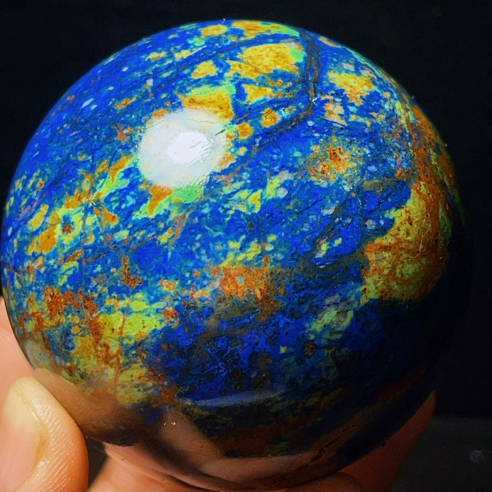 471G Natural Polished Phoenix Blue Crystal Ball Healing