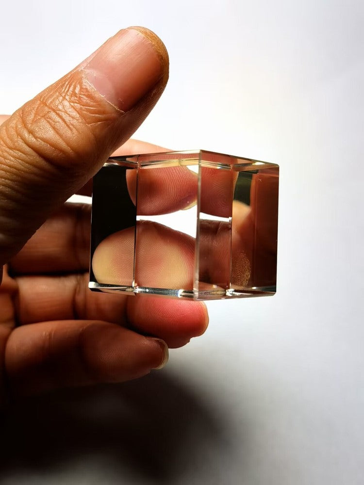 Tibetan High Altitude 100% Clear Cuboid 1.02" Crystal Quartz Energy Healing