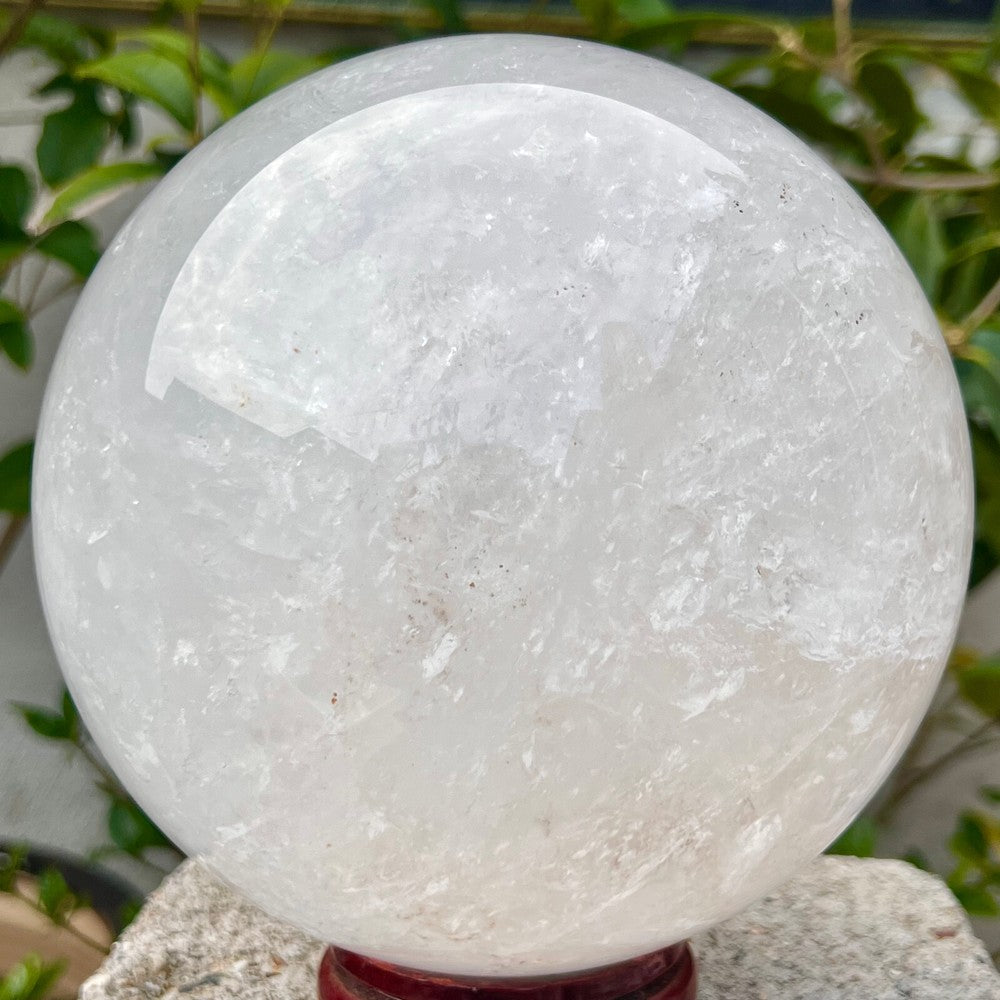 10.16LB Natural White Crystal Clear Quartz Crystal Sphere Ball Healing Meditation