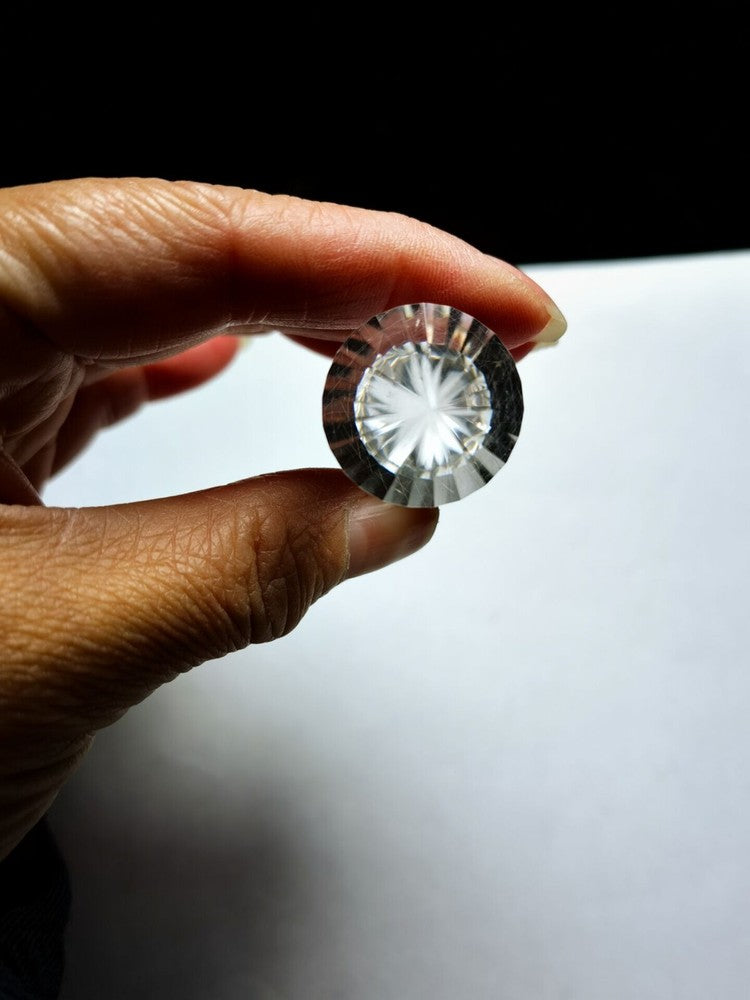 Tibetan High Altitude 24 Sided Rutilated Crystal Point Quartz Vogel Wand 2.75''