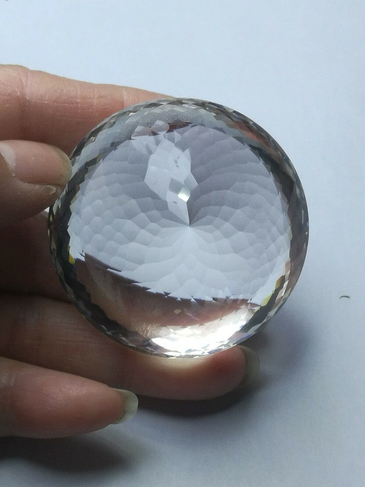 Real Tibetan Himalayan High Altitude Clear 600 Sided 1.92" Crystal Quartz Oval