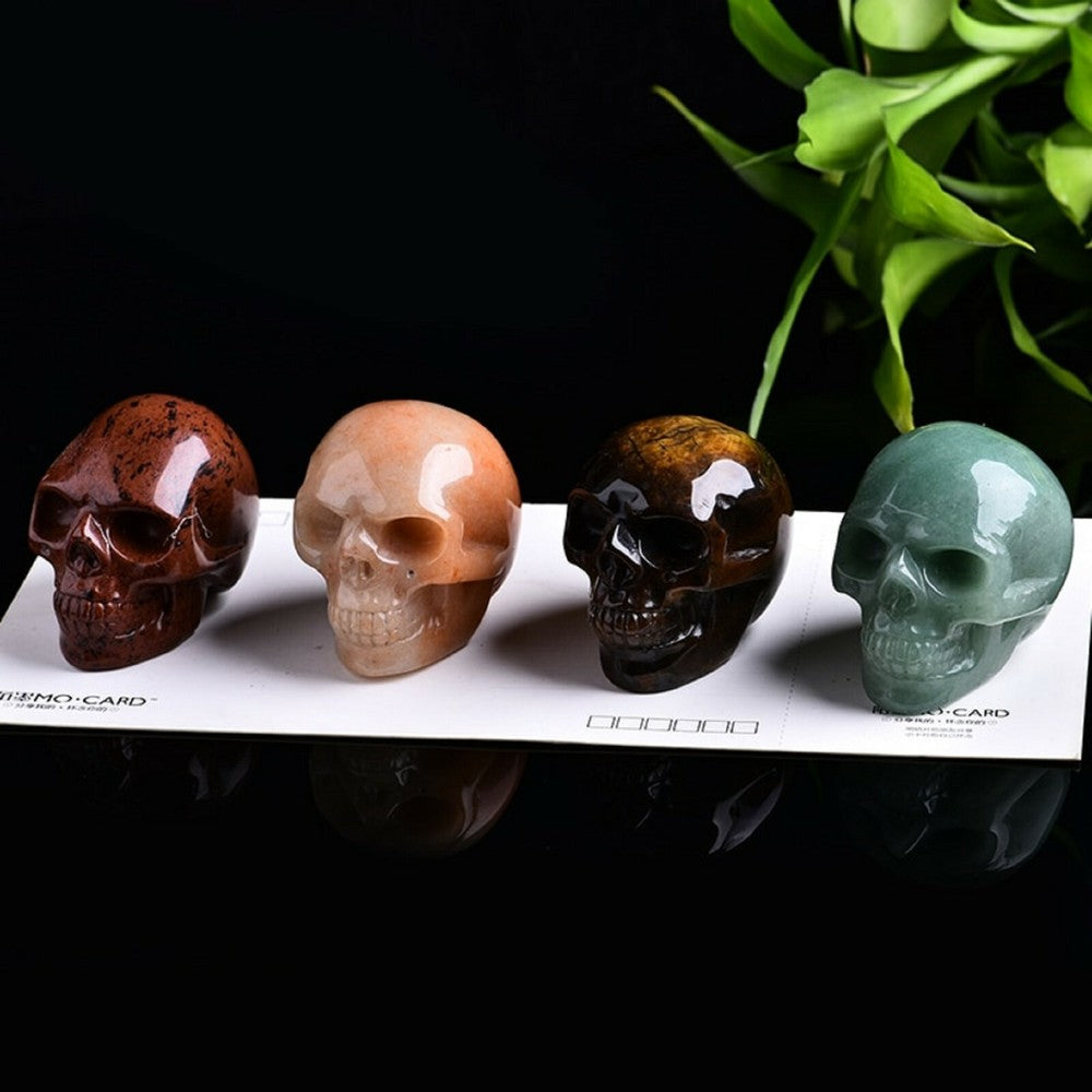 Hand Carved Tiger Eye Crystal Skull, Gemstone Skull natural 1PC