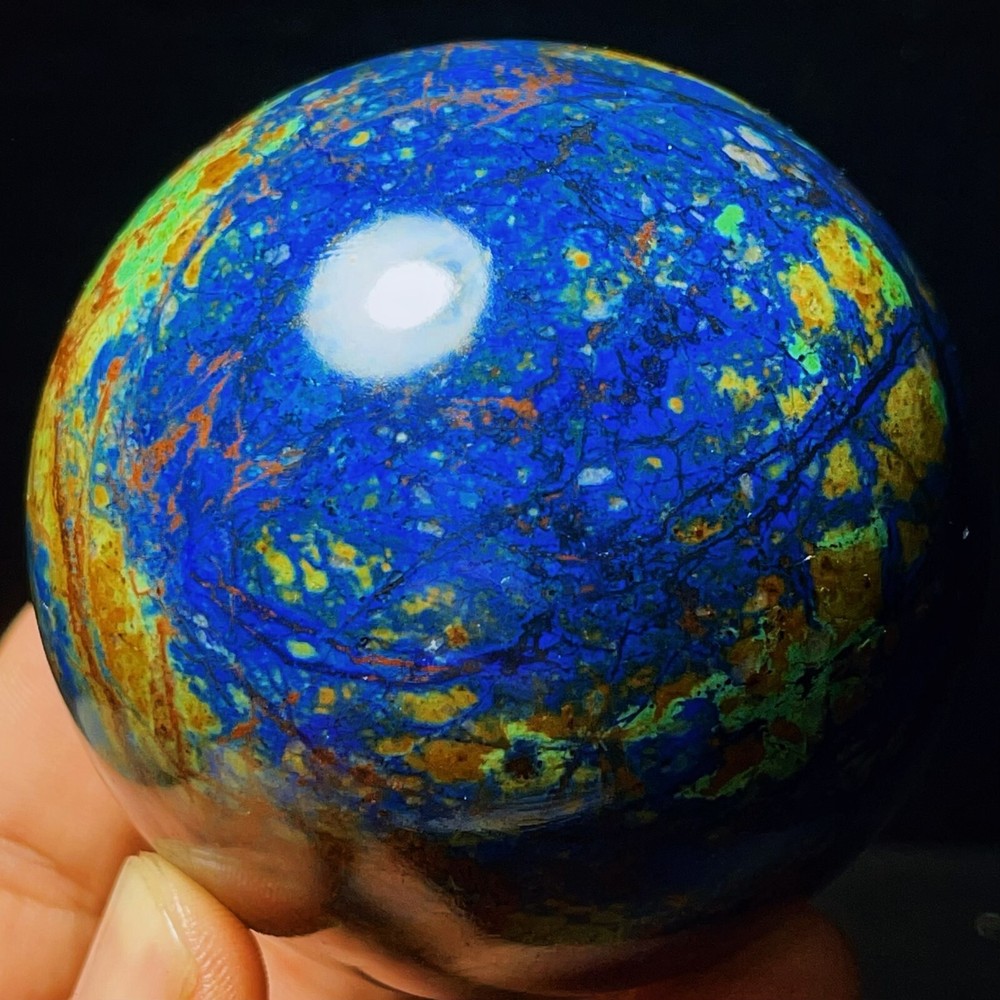 471G Natural Polished Phoenix Blue Crystal Ball Healing