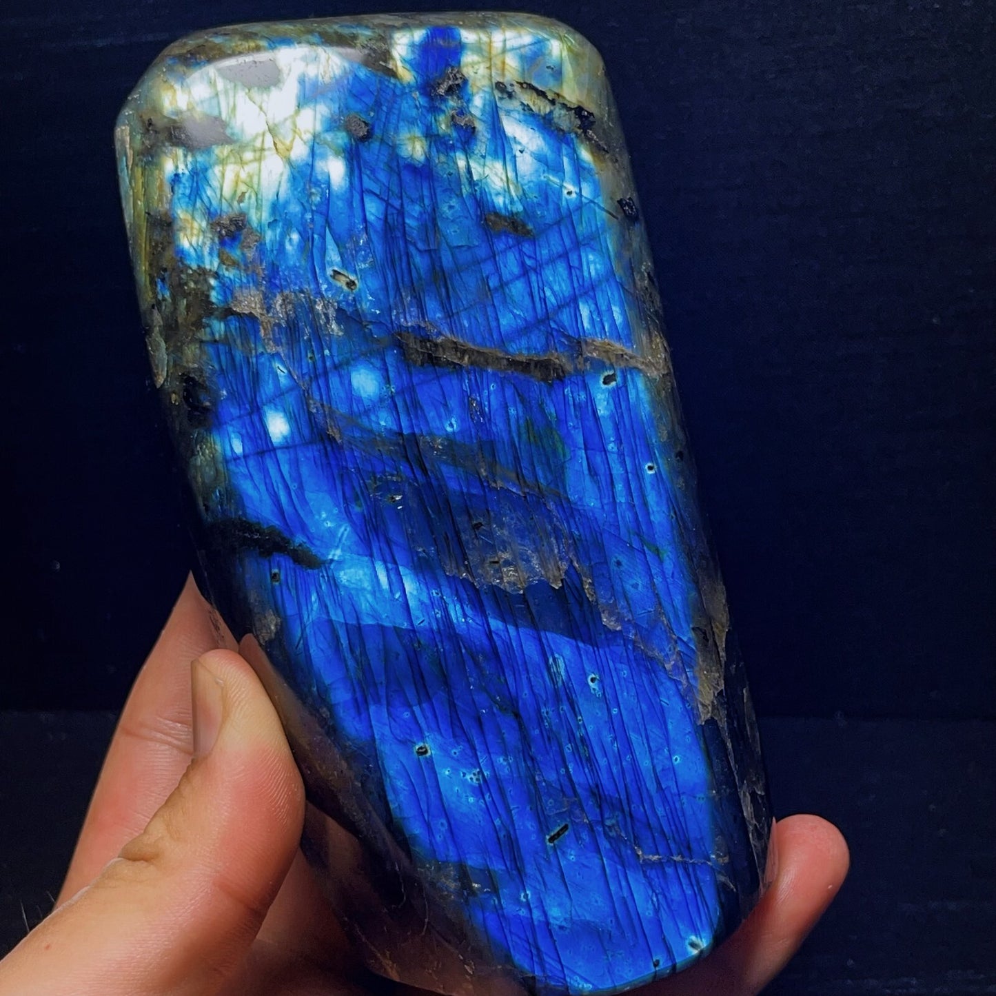 1279G Natural Polished Blue Labradorite Crystal Healing