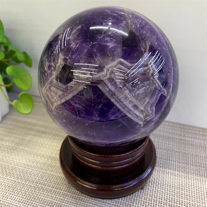 105mm Natural dream amethyst ball Reiki Crystal sphere decor crystal Heal Gift