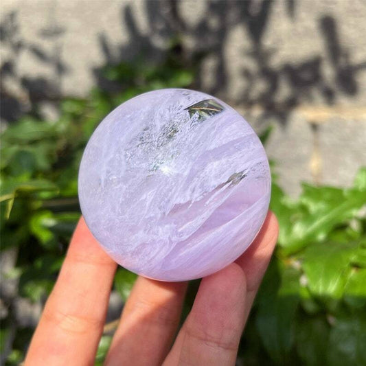 Pink Clear Melting stone sphere quartz reiki healing augury Crystal gifts 1pc