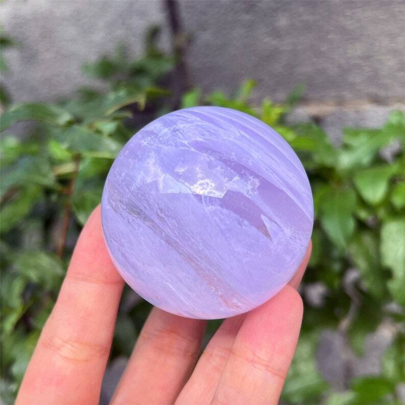 Pink Clear Melting stone sphere quartz reiki healing augury Crystal gifts 1pc