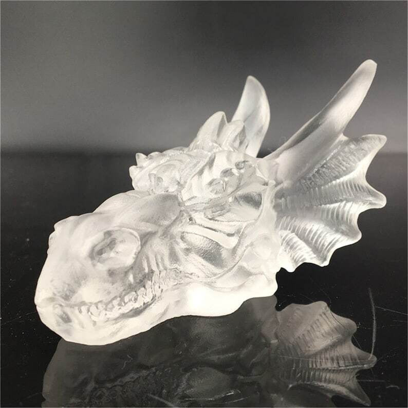 Spécimen de cristal de quartz dragon en pierre fondue transparente sculptée à la main, guérison Reiki 1 pièce