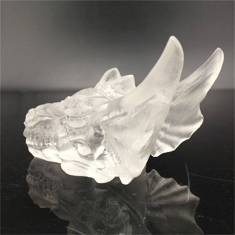 Spécimen de cristal de quartz dragon en pierre fondue transparente sculptée à la main, guérison Reiki 1 pièce
