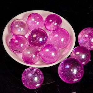 Rose Pink Angel Aura Quartz Ball/Aura Quartz Crystal Sphere/Aura Quartz Beads/Metaphysical