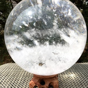 Large Clear Smelt red quartz Sphere/Clear Smelt quartz Polished ChunksHealing Stone/Reiki/Chakra