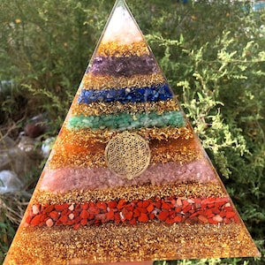 tree of Life Multiple crystal combination Orgone/Crystal Pyramid Orgonite/Positive Energy Generator/Chakra