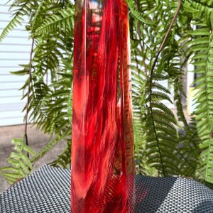Clear Smelt Red quartz point/Clear Smelt quartz Polished Chunks/Crystal grid/Special gift/Meditation Stone