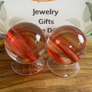 Small Red Smelt Spheres - Choose 1.9 or 2" Home Decor Gemstones Crystals