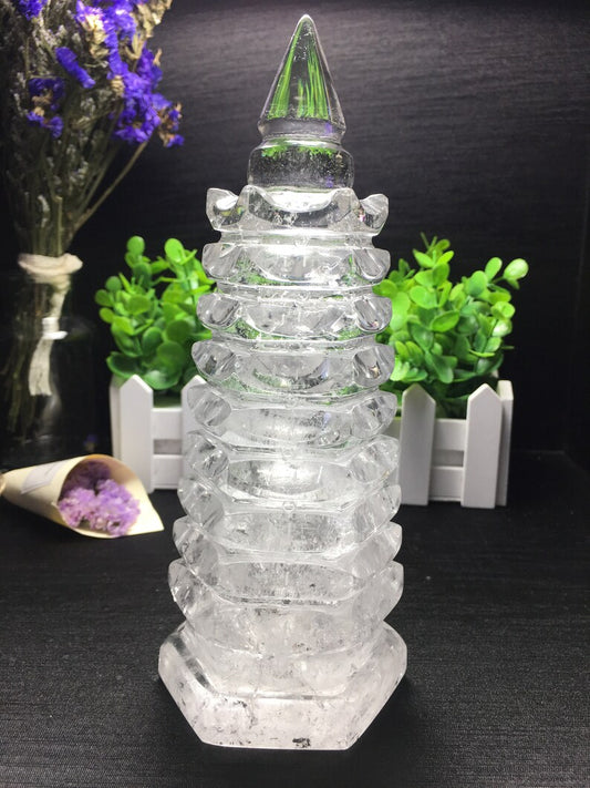 White Quartz Polished Tower Shaped/white Quartz Tower Stone/white Tower/Rose Quartz Tower/Special gift