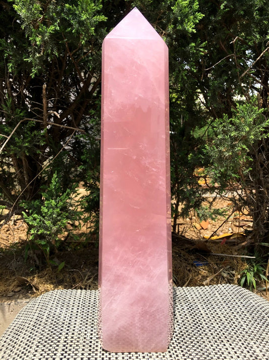 Rose Quartz Crystal Tower/Pink Quartz Crystal Point/love stone/Healing Crystal