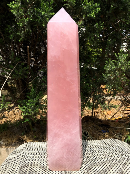 Rose Quartz Crystal Tower/Pink Quartz Crystal Point/love stone/Healing Crystal