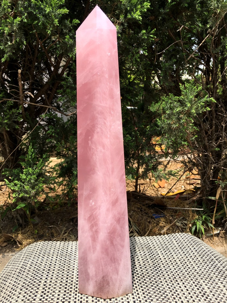 Rose Quartz Crystal Tower/Pink Quartz Crystal Point/love stone/Healing Crystal