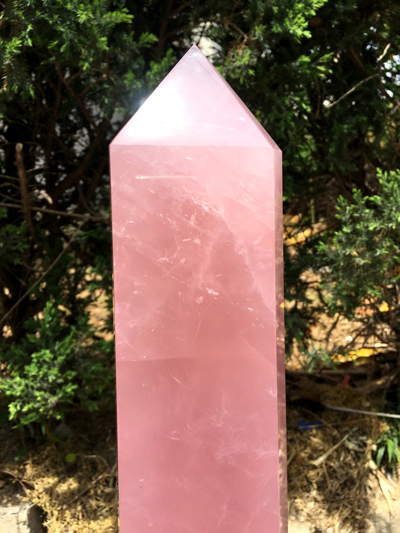 Rose Quartz Crystal Tower/Pink Quartz Crystal Point/love stone/Healing Crystal