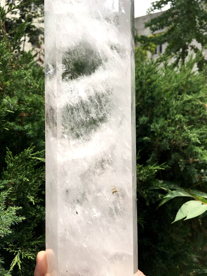 Natural Himalaya Rainbow Clear Crystal Quartz Point/White Crystal Tower/Crystal Tower